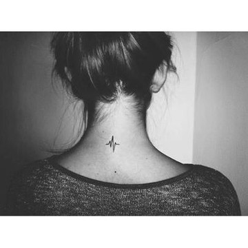 「心聲」 紋身貼紙 微刺青 輕紋身 心跳 紋身貼 脈搏 抖音同款 IG 打卡 直播 外拍 少女 抖音 可愛 小心機