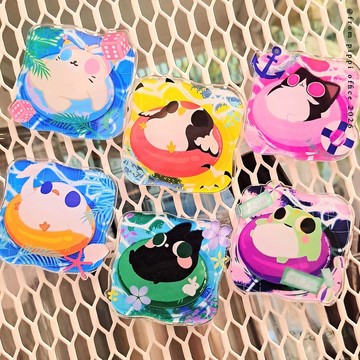 【原創】動物泳池狂歡造型磁鐵