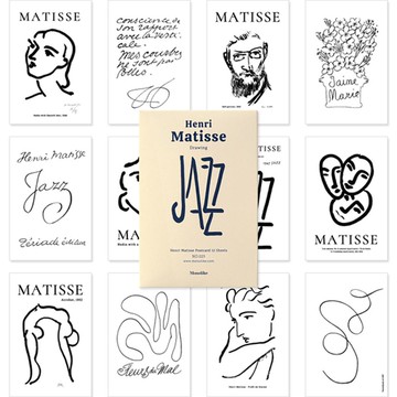 Monolike 亨利·馬諦斯素描明信片12款套組  1套  多色