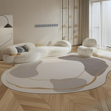 免運/公司貨 地墊 異形地墊 不規則地墊 簡約客廳不規則水晶絨地毯吸水沙發茶幾毯家用大面積臥室床邊毯 可開發票 全館五折 工廠現貨直銷 新品特價 z11072