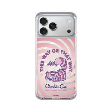 iPhone 17 Pro Max ClearX (MagSafe 兼容) 霜透灰 - 迪士尼-經典系列 Disney Classics - 愛麗絲夢遊仙境 - 柴郡貓 THIS WAY OR THAT WAY