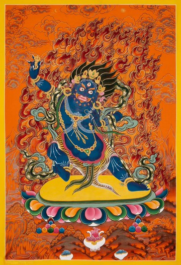 金剛手唐卡畫  釋迦牟尼佛的保護者和引導者