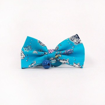 海底世界款 蝴蝶結寵物裝飾項圈 貓咪 小型犬 迷你犬