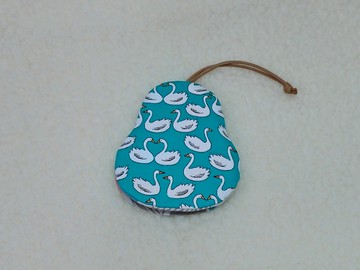 天鵝(藍) 梨型鑰匙包【K181106】