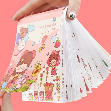 50張手帳貼紙刻刀組合套裝可愛風少女心手賬貼紙素材本子含離型紙兒童小女孩裝飾小圖案和紙膠帶網紅款一整本