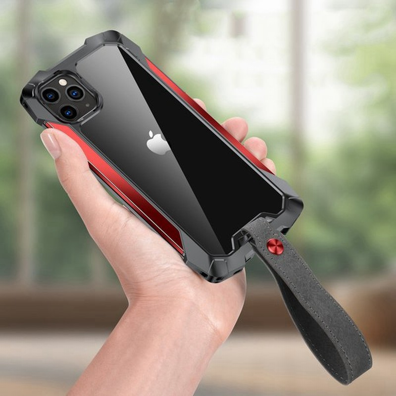 Iphone12 Pro クリアケース ストラップ付き Iphone12 Mini Pro Max 耐衝撃 アルミ バンパー カバー アイフォン12 ケース 透明 メンズ アウトドア 格好いい 通販 Lineポイント最大get Lineショッピング