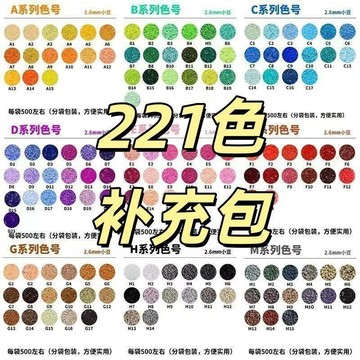 💥夯爆了💥2.6MM拼豆MARD黃豆豆融合豆補充包高品質221全色系手工補充裝5g