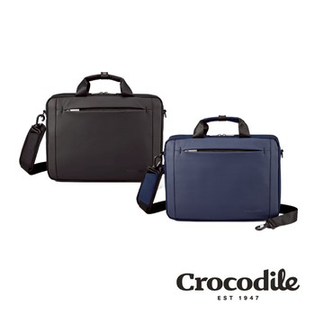 Crocodile鱷魚皮件 橫式公事包 手提/斜背電腦包 13吋筆電/行李拉桿-Biz 5.0系列-0104-11002