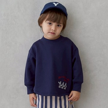 petit main 品牌旗艦店 【GOODPRICE】【好價格】內刷毛寬鬆版長袖T【日本直接出貨