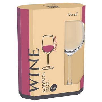 Ocean Glass 麥德遜白酒杯 2入  350ml  玻璃材質  耐熱範圍0-70度  1組