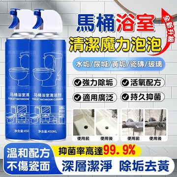 隔日達🚀坐便器浴室清潔慕斯 強力除尿垢去黃不傷釉面 深層除汙去異味 馬桶多功能魔力泡泡4.0 瓷磚地板玻璃萬用泡沫清潔劑