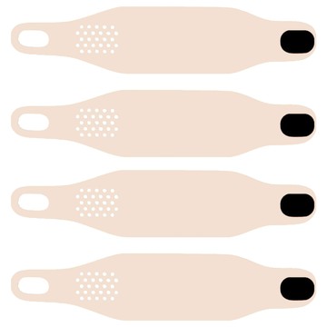 QIDINA 彈力包覆加壓親膚手腕支撐護腕 A  36 x 8.5cm  2雙  橘膚色