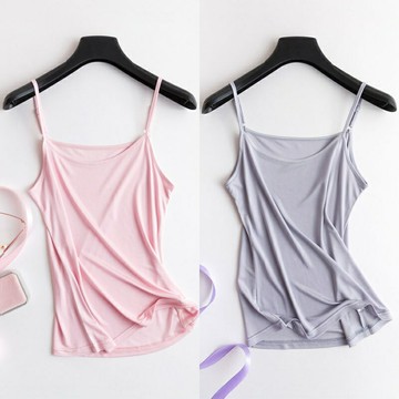 現貨+預購 頂級法式緞面背心絲質上衣名媛絲綢冰絲質襯衫-薄款吊帶可調節女上衣5色74lt1【獨家進口】【米蘭精品】