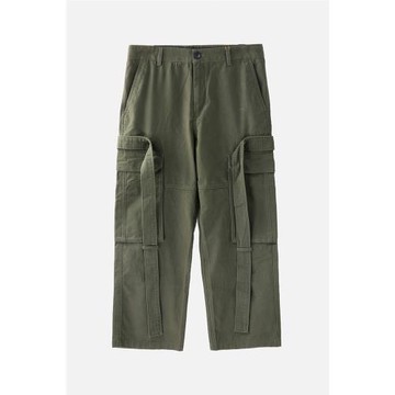 XXX系列潮牌春秋季新款純棉休閑褲男款寬松直筒工裝褲男士M8241