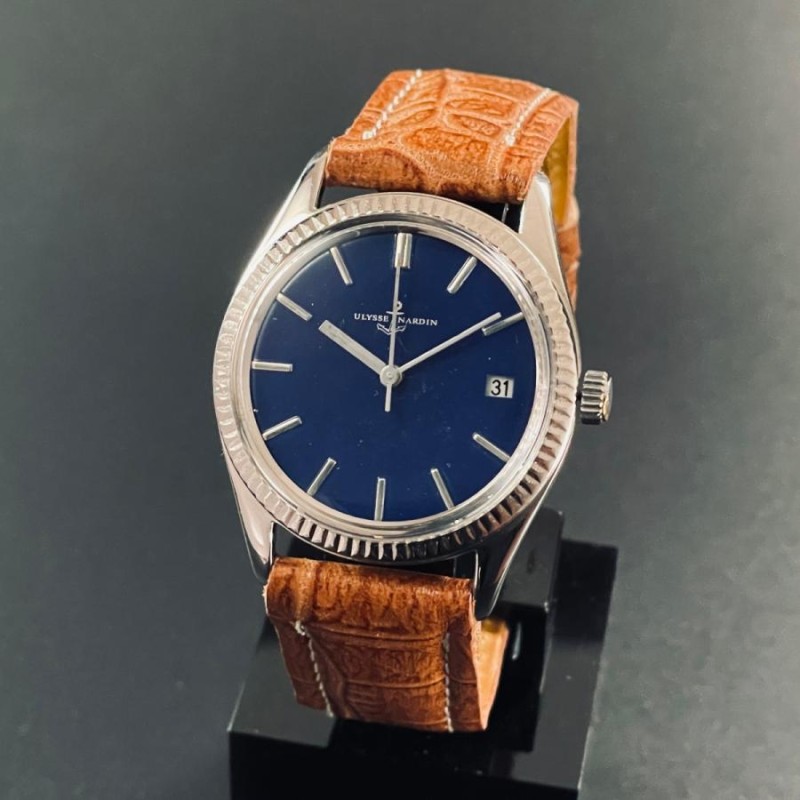 煌めく☆フルーテッドベゼル】ユリスナルダンULYSSE NARDIN1950s手巻き ...