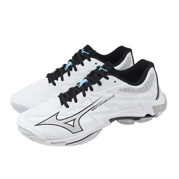 Mizuno 美津濃 排球鞋 Wave Lightning Elite 寬楦 男女鞋 白 黑 回彈 V1GA2601-51