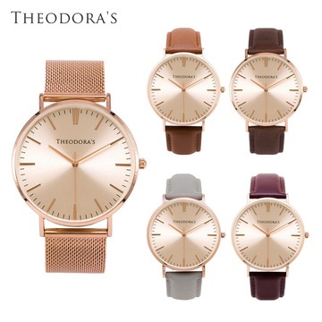 【THEODORA'S】Hera 簡約中性款手錶 粉膚面 大錶面【希奧朵拉】