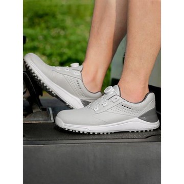 PGM高爾夫球鞋男士防水休閑運動鞋旋鈕扣鞋帶無釘防側滑golf鞋子