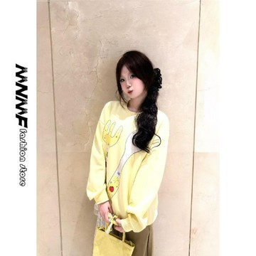 【MNMF】✨有貨✨熱銷高品質【曼巴棉300克+加絨400克】秋冬圓領寬鬆印花衛衣女 大學T 秋冬衛衣