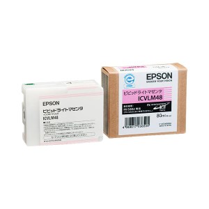 （まとめ） エプソン EPSON PX-P／K3インクカートリッジ ビビッドライトマゼンタ 80ml ICVLM48 1個 〔×6セット〕〔代引不可〕