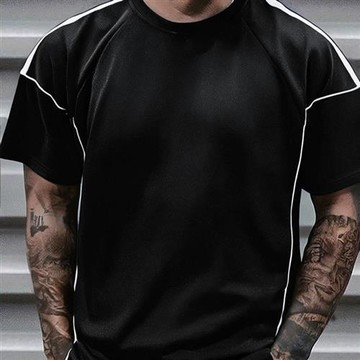 【巴黎精品】現貨+預購 男短袖上衣男裝男短袖T恤-素色百搭日常居家男裝a1jm17