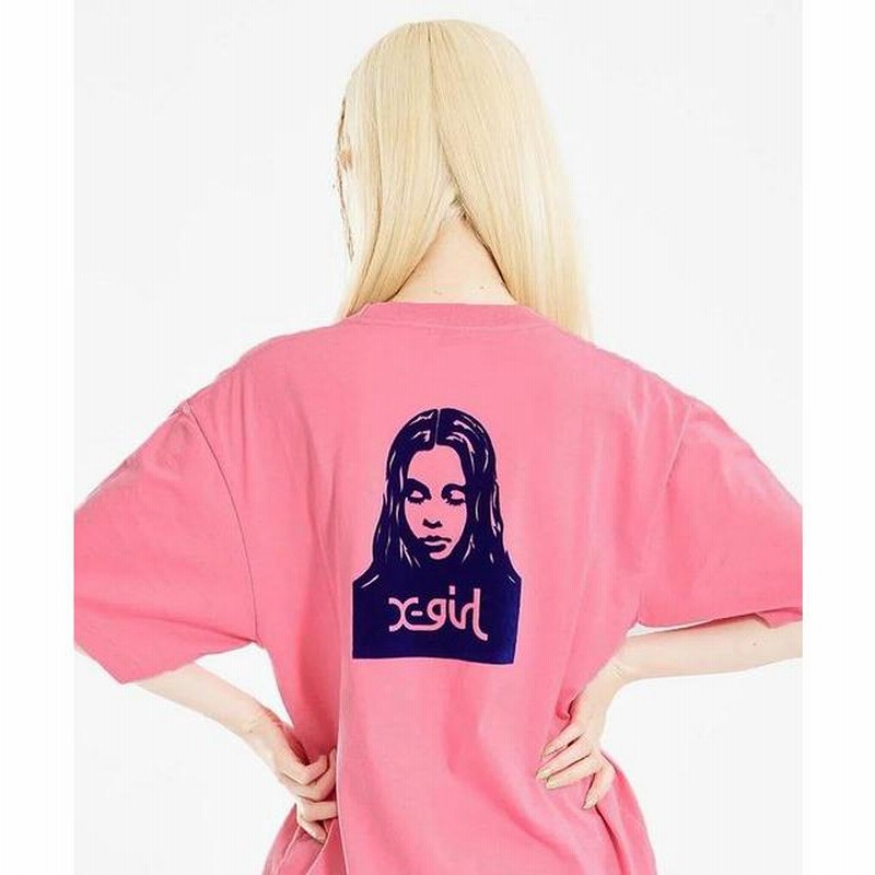 エックスガール X-girl FACE S/S TEE フェイス 定番 シンプル ロゴ バックプリント 半袖 Tシャツ レディース ストリート ブランド 新品 正規品 エックスガール X-GIRL FACE S/S TEE フェイス Tシャツ 半袖