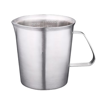 PUSH! 廚房用品帶刻度加厚304不銹鋼量杯  D229  1000ml  1個