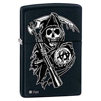 Sons Of Anarchy Black Matte Zippo Lighter -*Free Engraving on Backside