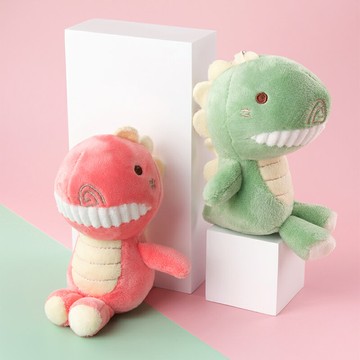 小恐龍毛絨玩偶公仔鑰匙扣書包掛件創意個性汽車鏈可愛女鎖匙圈環