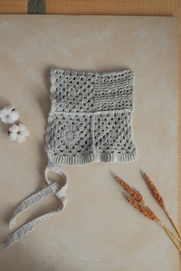 花磚寶寶帽(灰)