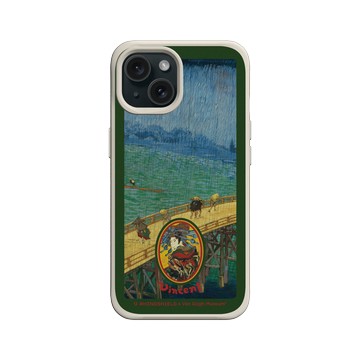 iPhone 15 SolidX 貝殼灰 - Van Gogh Museum - 雨中橋 - 畫框