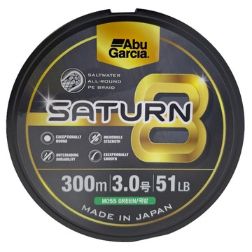 Abu Garcia SATURN 土星X8 PE線 八編 路亞 岸拋 300m 3.0號 51LB  D.GREEN  1個