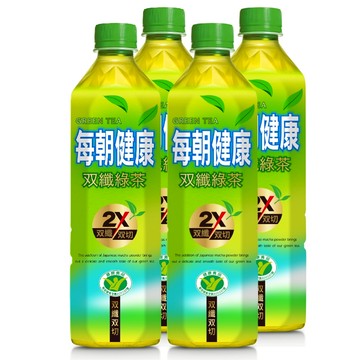 每朝健康雙纖綠茶(無糖) 650ml