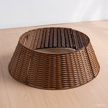 臺灣出貨~有統編發票/新款聖誕樹底座圍欄手工編織樹籃ins極簡樹裙聖誕樹腳裝飾品 QYFP