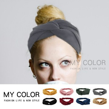 交叉髮帶 髮飾 髮帶 髮箍 髮圈 扭結 洗臉髮帶 運動髮帶 頭飾 批發 飾品 皮絨交叉鬆緊髮帶♚MY COLOR♚【P628】