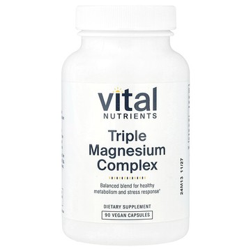 Vital Nutrients, 三重鎂複合物，500 毫克，90 粒全素膠囊（每粒膠囊 250 毫克）