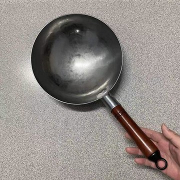 迷你小炒鍋手工老式小號熟鐵鍋無涂層輔食圓底燃氣灶一人用炒菜鍋