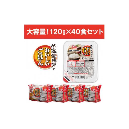 ふるさと納税 宮城県 角田市 低温製法米のおいしいごはん 国産米100％ 120g×10P 4個セット