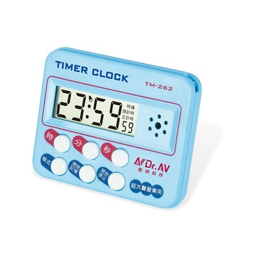 Dr.AV TM-262炫彩 數位 計時器(台製IC 營業用 超大聲 時鐘 正/倒數 中文大螢幕)
