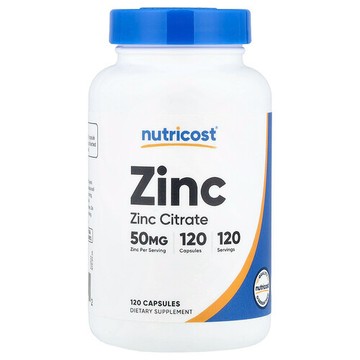 Nutricost, 鋅，50 毫克，120 粒膠囊