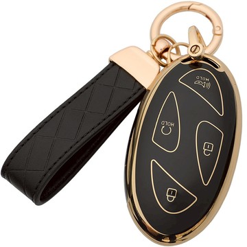 MD global TPU 汽車鑰匙套 + 鑰匙圈  Hyundai 5 Button  黑色