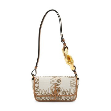 J.w. Anderson - Beige Cotton Blend Anchor Chain Shoulder Bag