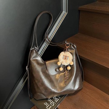 復古托特包女新款大容量通勤百搭單肩包時尚潮流多用pu女士雙肩包