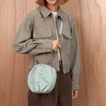 【Pawlaneta】Milky穿搭圓形皮革包-真皮流線款