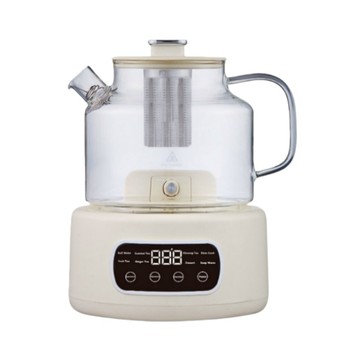 便利生活小物 養生壺 110V美規濾茶壺 家用1.2升多功能全玻璃煮茶壺 燒水壺 辦公室花茶壺