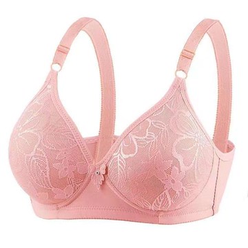 性感無痕媽媽舒適無鋼圈小胸聚攏文胸中年人透氣防下垂內衣女胸罩
