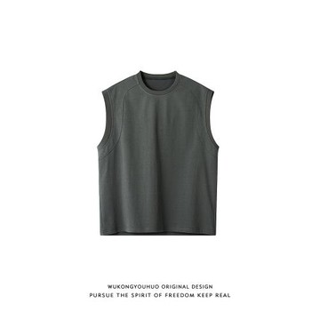 悟空有貨夏季潮牌解構坎肩運動背心男女美式寬松百搭休閑無袖T恤