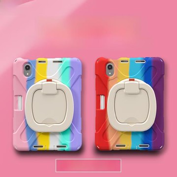 新款iPadAir6迷你7代防摔保護殼2025蘋果平板A16電腦Mini抗彎硅膠套Pro13旋轉支架筆槽10.2外殼11寸輕薄9彩色