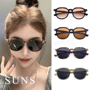 【SUNS】韓版ins圓框潮流墨鏡 明星款墨鏡 太陽眼鏡 輕量設計 抗UV400 S03