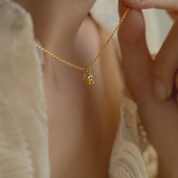 與你相戀項鍊 / 浪漫白 客製化 情人節禮物  字母項鍊 生日禮物